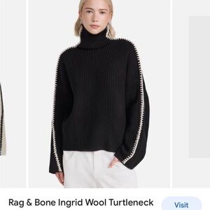 Rag & Bone Black & White Stitch Sweater